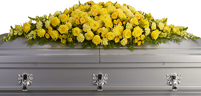 Golden Garden Casket Spray